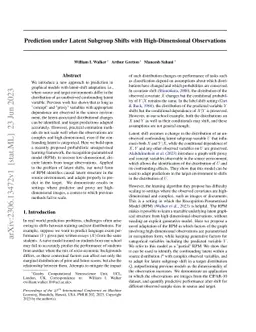 Prediction under Latent Subgroup Shifts with High-Dimensional
  Observations