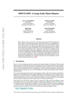 DISCO-10M: A Large-Scale Music Dataset