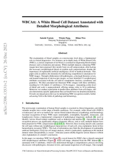 WBCAtt: A White Blood Cell Dataset Annotated with Detailed Morphological
  Attributes