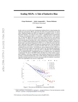 Scaling MLPs: A Tale of Inductive Bias