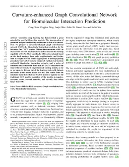 Curvature-enhanced Graph Convolutional Network for Biomolecular
  Interaction Prediction