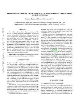 Prediction of Deep Ice Layer Thickness Using Adaptive Recurrent Graph
  Neural Networks