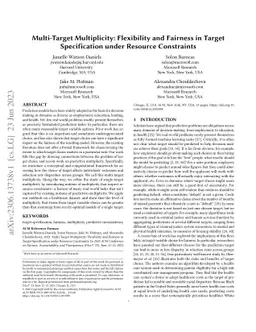Multi-Target Multiplicity: Flexibility and Fairness in Target
  Specification under Resource Constraints