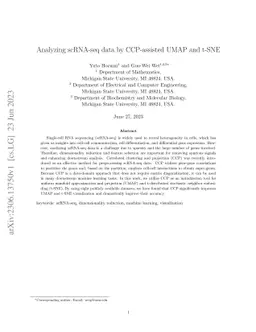 Analyzing scRNA-seq data by CCP-assisted UMAP and t-SNE