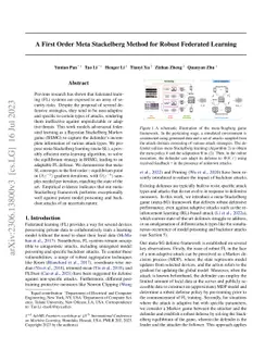 A First Order Meta Stackelberg Method for Robust Federated Learning
