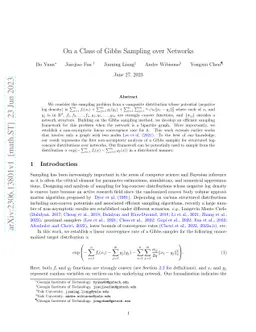 On a Class of Gibbs Sampling over Networks