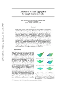 Generalised f-Mean Aggregation for Graph Neural Networks