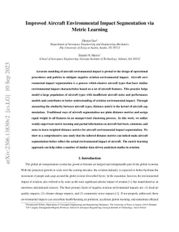 Improved Aircraft Environmental Impact Segmentation via Metric Learning
