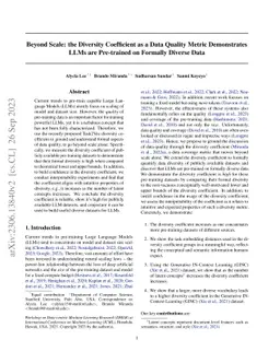 Beyond Scale: The Diversity Coefficient as a Data Quality Metric for Variability in Natural Language Data