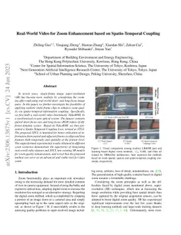 Real-World Video for Zoom Enhancement based on Spatio-Temporal Coupling