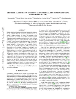 ClothFit: Cloth-Human-Attribute Guided Virtual Try-On Network Using 3D
  Simulated Dataset