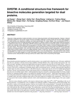 DiffDTM: A conditional structure-free framework for bioactive molecules
  generation targeted for dual proteins