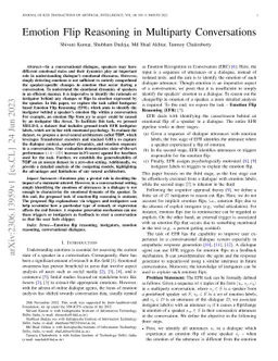 Emotion Flip Reasoning in Multiparty Conversations