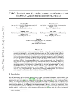TVDO: Tchebycheff Value-Decomposition Optimization for Multi-Agent
  Reinforcement Learning