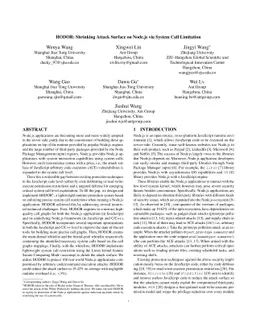 HODOR: Shrinking Attack Surface on Node.js via System Call Limitation