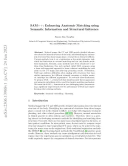 SAM++: Enhancing Anatomic Matching using Semantic Information and
  Structural Inference
