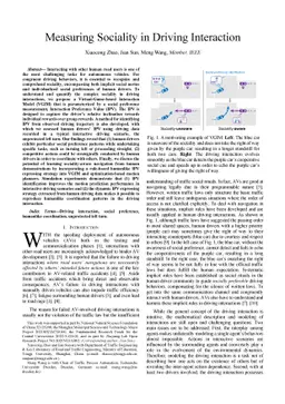 Measuring Sociality in Driving Interaction