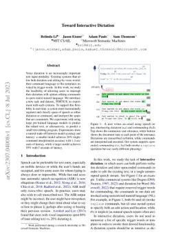 Toward Interactive Dictation