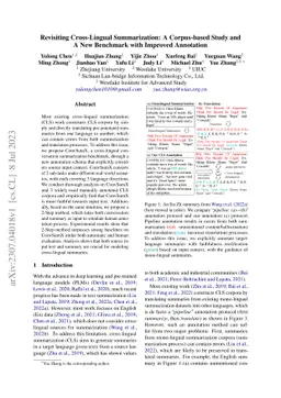 Revisiting Cross-Lingual Summarization: A Corpus-based Study and A New
  Benchmark with Improved Annotation