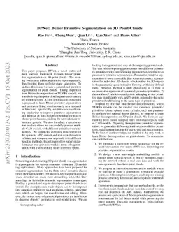 BPNet: Bézier Primitive Segmentation on 3D Point Clouds