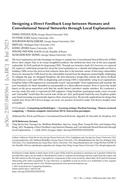 Designing a Direct Feedback Loop between Humans and Convolutional Neural
  Networks through Local Explanations