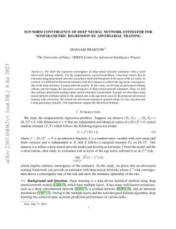 Sup-Norm Convergence of Deep Neural Network Estimator for Nonparametric
  Regression by Adversarial Training