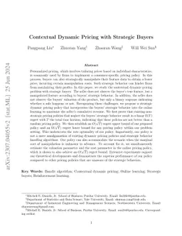 Contextual Dynamic Pricing with Strategic Buyers