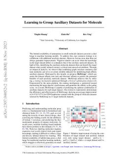 Learning to Group Auxiliary Datasets for Molecule