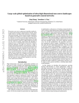 Large-scale global optimization of ultra-high dimensional non-convex
  landscapes based on generative neural networks