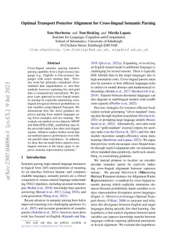 Optimal Transport Posterior Alignment for Cross-lingual Semantic Parsing