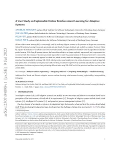 A User Study on Explainable Online Reinforcement Learning for Adaptive
  Systems