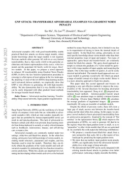 GNP Attack: Transferable Adversarial Examples via Gradient Norm Penalty