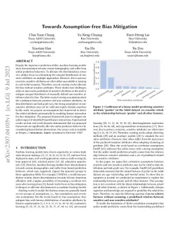 Towards Assumption-free Bias Mitigation