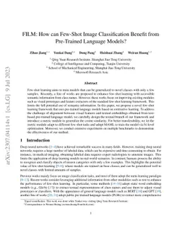 FILM: How can Few-Shot Image Classification Benefit from Pre-Trained
  Language Models?
