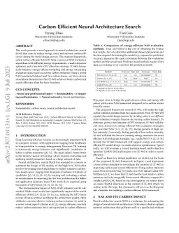 Carbon-Efficient Neural Architecture Search