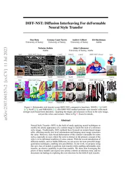 DIFF-NST: Diffusion Interleaving For deFormable Neural Style Transfer