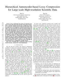 Hierarchical Autoencoder-based Lossy Compression for Large-scale
  High-resolution Scientific Data
