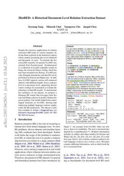 HistRED: A Historical Document-Level Relation Extraction Dataset