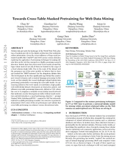 Towards Cross-Table Masked Pretraining for Web Data Mining