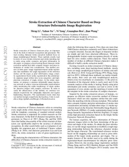 Stroke Extraction of Chinese Character Based on Deep Structure
  Deformable Image Registration