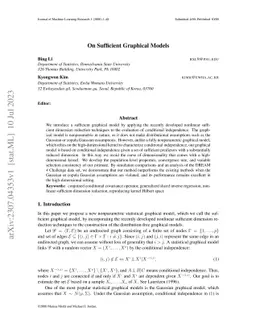 On Sufficient Graphical Models