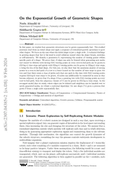 On the Exponential Growth of Geometric Shapes