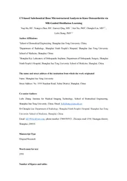 CT-based Subchondral Bone Microstructural Analysis in Knee
  Osteoarthritis via MR-Guided Distillation Learning