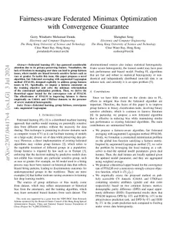 Fairness-aware Federated Minimax Optimization with Convergence Guarantee