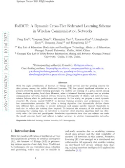 FedDCT: A Dynamic Cross-Tier Federated Learning Scheme in Wireless
  Communication Networks