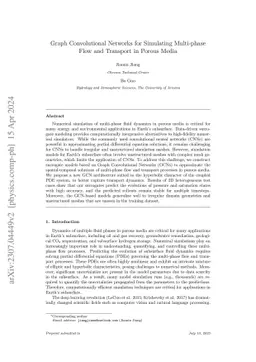 Graph Convolutional Networks for Simulating Multi-phase Flow and
  Transport in Porous Media