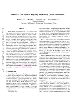 SAM-IQA: Can Segment Anything Boost Image Quality Assessment?