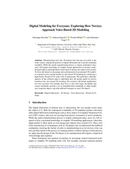 Digital Modeling for Everyone: Exploring How Novices Approach
  Voice-Based 3D Modeling