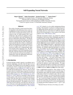 Self-Expanding Neural Networks