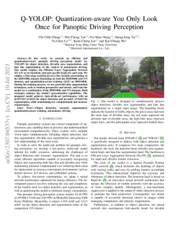 Q-YOLOP: Quantization-aware You Only Look Once for Panoptic Driving
  Perception